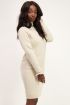 Beige jurk gebreid & ruffle | Jurkjes | My Jewellery