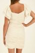 Beige jurk met ruches  | My Jewellery
