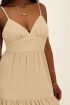 Beige maxi jurk met strikdetail op rug | My Jewellery