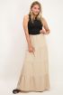 Beige maxi rok met lagen | lange jurk | My Jewellery