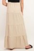 Beige maxi rok met lagen | lange jurk | My Jewellery