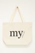 Beige canvas shopper My-Jewellery | My Jewellery