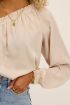 Beige one shoulder top satijnen look | My Jewellery