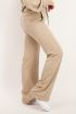 Beige pantalon satijnen look