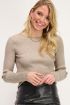 Beige rib top met glitters | My Jewellery