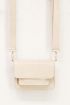 Beige crocodile print shoulder bag