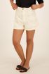 Beige short met broderie | My Jewellery