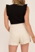 Beige short met linnen en ruffles | My Jewellery