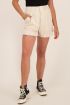 Beige short met linnen en ruffles | My Jewellery