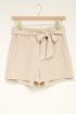 Beige shortje linnen look