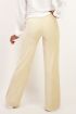 Beige straight fit broek met corduroy