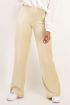 Beige straight fit broek met corduroy