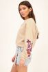 Beige sweater met bloemen embroidery | My Jewellery