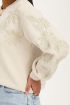 Beige sweatshirt with embroidered flowers | My Jewellery