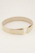 Beige tailleriem met goudkleurige studs