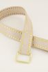 Beige tailleriem met goudkleurige studs