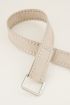 Beige tailleriem met zilverkleurige studs
