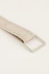 Beige tailleriem met zilverkleurige studs