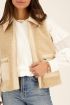 Beige teddy gilet met ritszakken | Gilet | My Jewellery