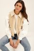 Beige teddy gilet met ritszakken | Gilet | My Jewellery