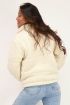 Beige teddy puffer jacket