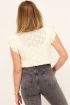 Beige top met kant & ruffle mouw| My Jewellery