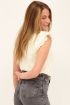 Beige top met kant & ruffle mouw| My Jewellery
