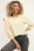 Beige top met schouderstuk | My Jewellery