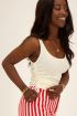 beige top met trekkoordjes | My Jeweller