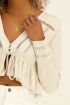 Beige top with lace straps & bow detail | My Jewellery