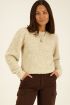 Beige sweater with shoulder buttons | My Jewellery