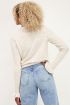 Beige trui met ruffle mouw