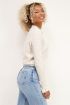 Beige trui met ruffle mouw