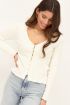 Beige vest met knopen | Top met lange mouwen | My Jewellery