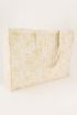 Beige weekendtas met bloemenprint