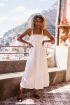 Witte maxi jurk met smock | My Jewellery
