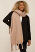 Beige sjaal met gevlochten flosjes | My Jewellery