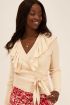 Beige overslagvest met ruffle | My Jewellery