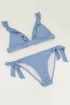 Bikini top met frills blauw