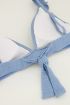 Bikini top met frills blauw