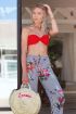 Bikini rood geribbeld, bikini's