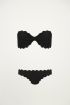 Bikini zwart geribbeld, bikini's
