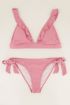 Bikini top met frills roze