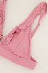 Bikini top met frills roze