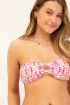 Bikini top met ring en colourful print 