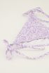Lila triangel bloemen bikini set