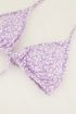 Lila triangel bloemen bikini set