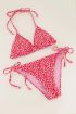 Roze triangle cheetah bikini set