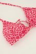 Roze triangle cheetah bikini set