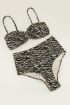 Zwart-wit bikini broekje hoog zebra